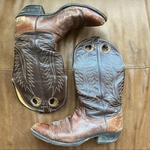 Nocona + Two Toned Brown + Cowboy Boots + W 9